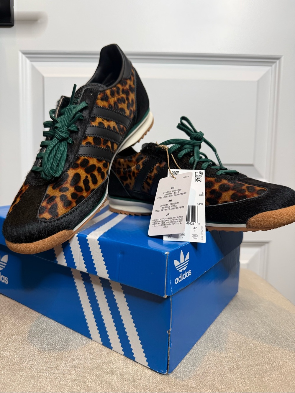 adidas Womens SL72 OG Cheetah Pack Collegiate Green